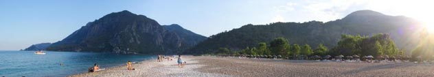 Image of a beach with mountains